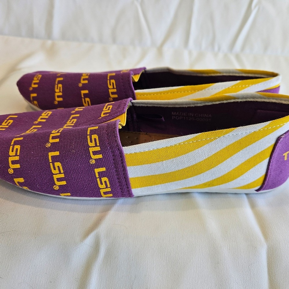 LSU Tigers Women's Side Wordmark Canvas Slip-On Shoes